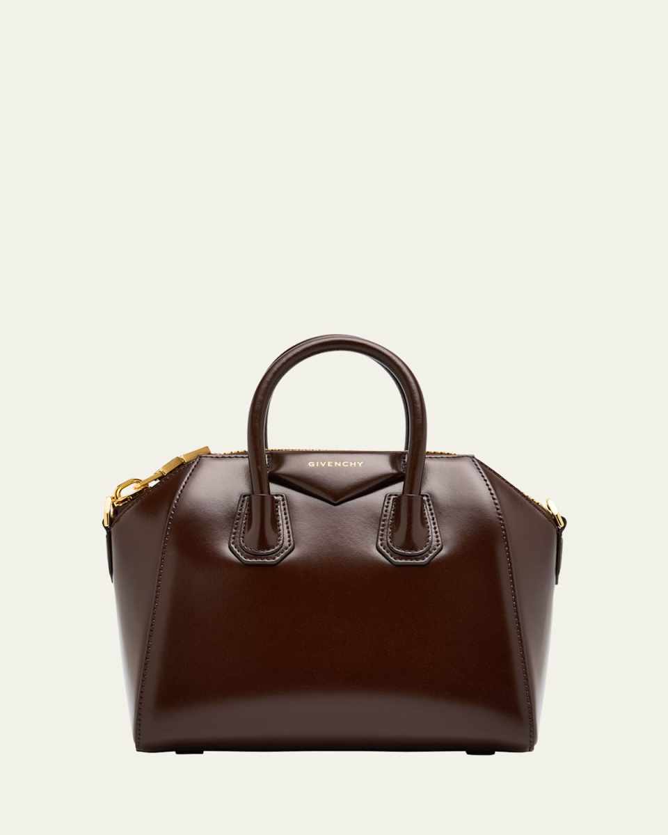 Antigona Mini Top Handle Bag in Box Leather